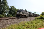 NS 4530 leads train 591 down the Cove PA siding with 130 empty coal hoppers